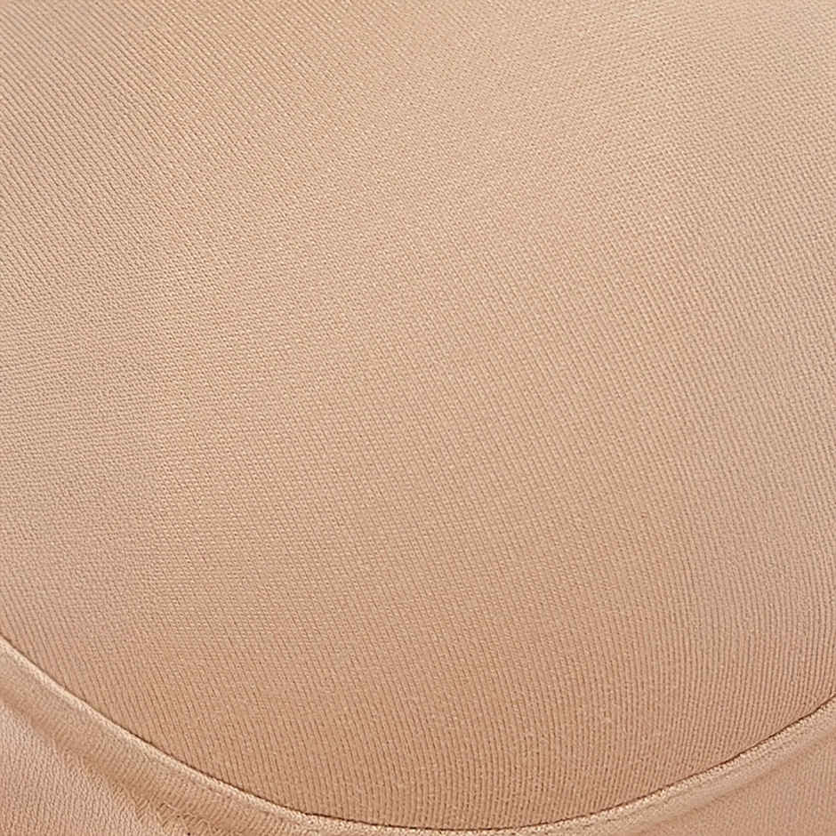 Clovia Padded Non-Wired Full Coverage T-Shirt Bra - Cotton Rich | Beige | 38D