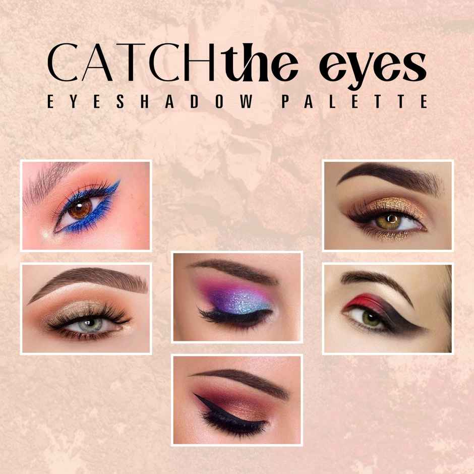 Mattlook Catch the Eyes Eyeshadow Palette | Highly Pigmented | Shimmer & Matte | Waterproof | Shade 01