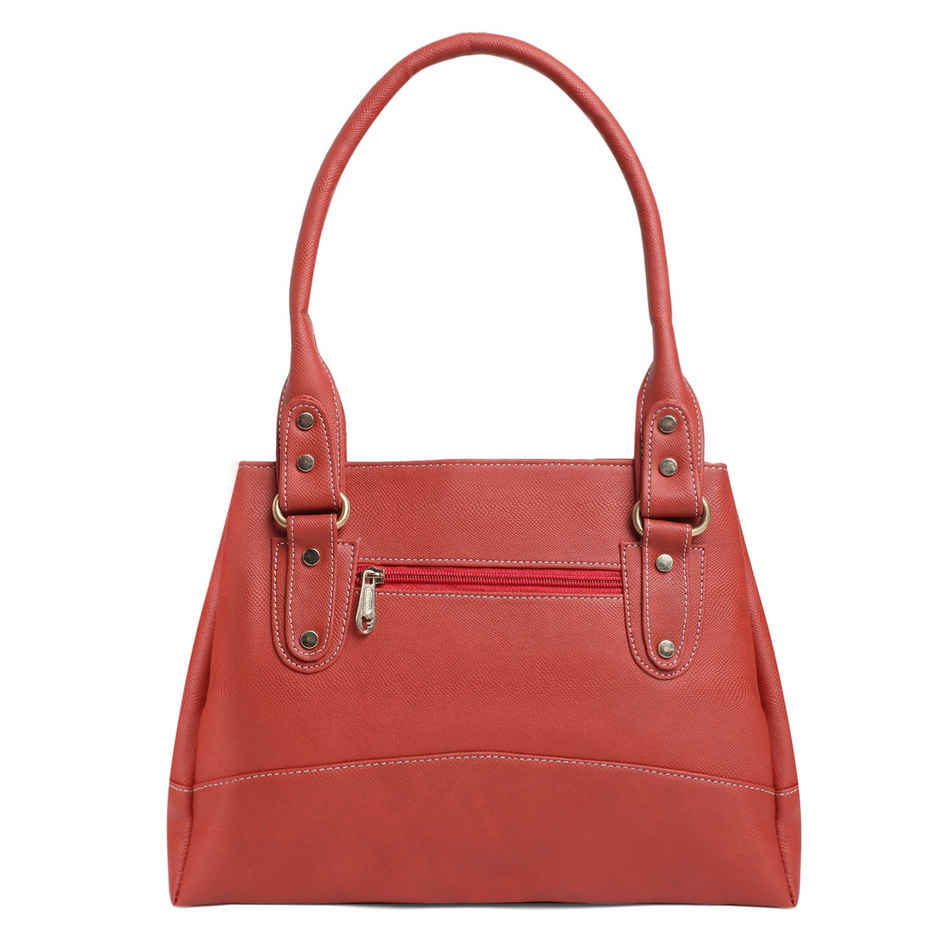 Fostelo Women's Vegan Leather Birdie Handbags Shoulder Hobo Bag Ladies Purse | Red | Large