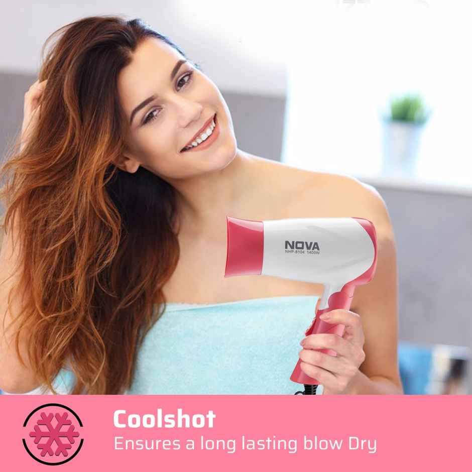 Nova Nhp 8104 Hair Dryer 1400 W | Pink and White