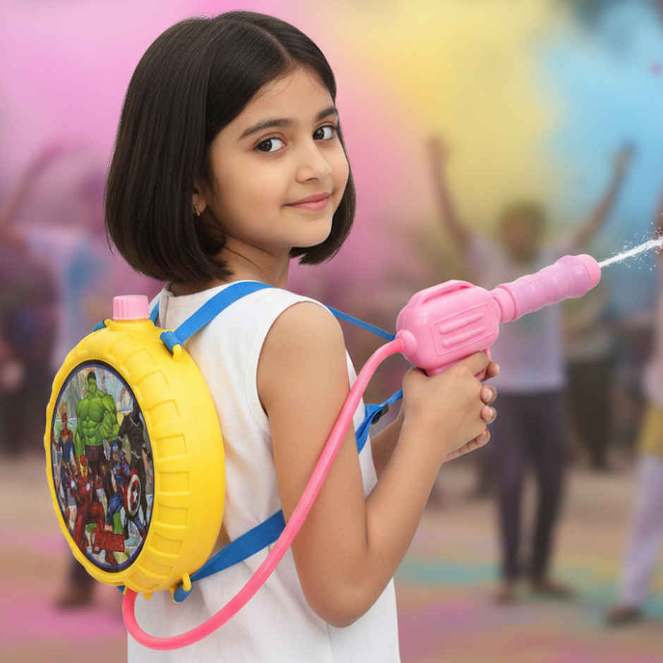 Water Gun | Pichkari | Holi With Back Holding Large Water Tank | Colour May Vary | Se7en