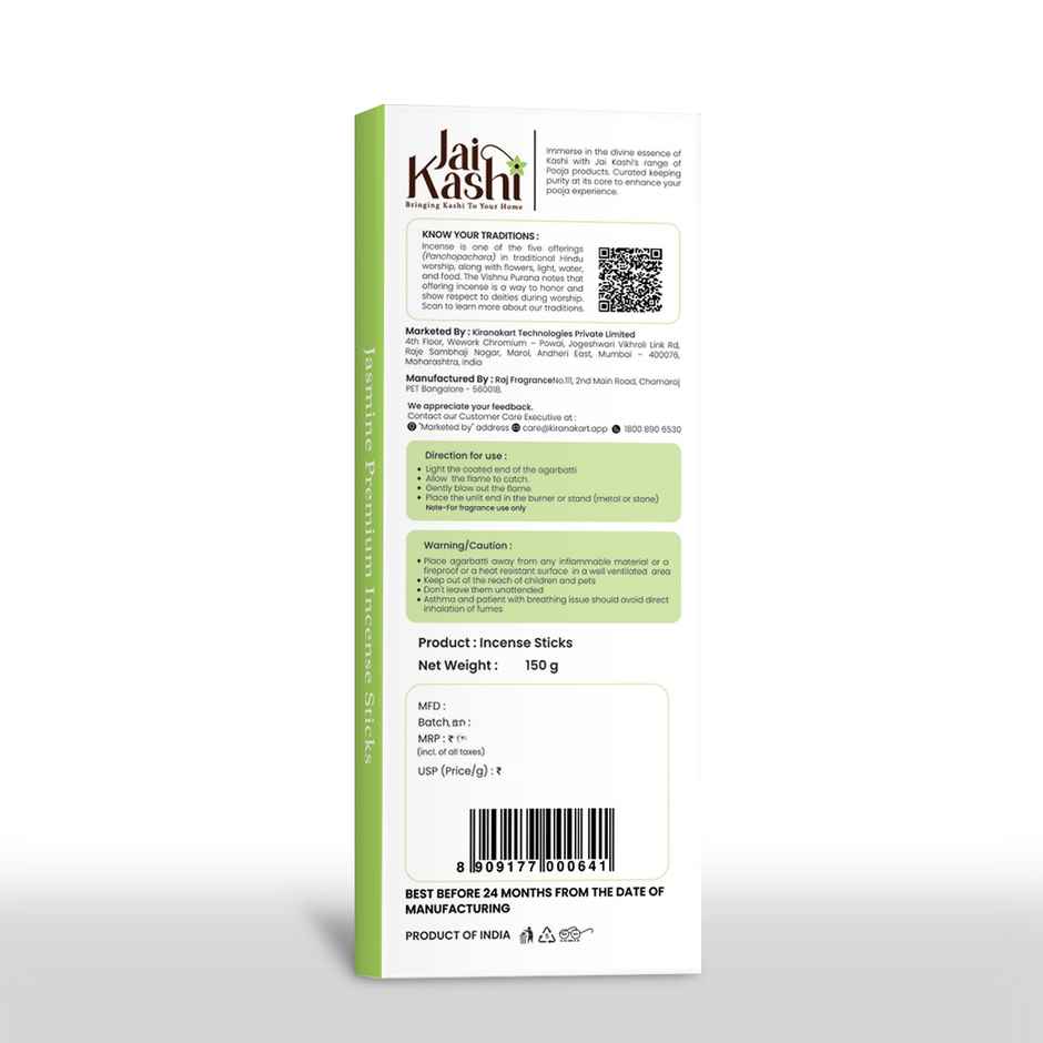 Jai Kashi Jasmine Premium Incense Stick