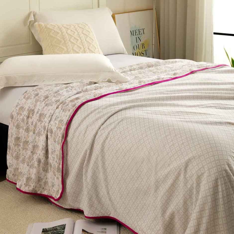 Story@home Printed Single Dohar/Duvet Cover (Cotton, Pink) (220x144x2 cms)