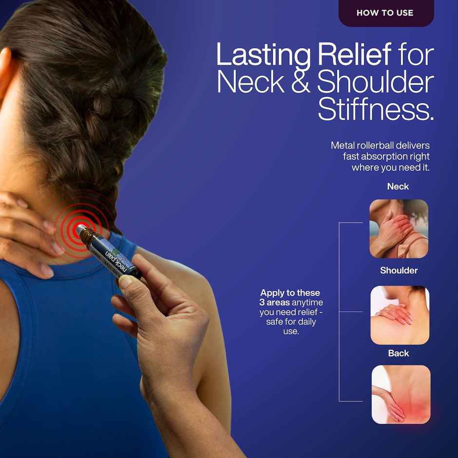 Puretive Neck Pain Roll-On for Neck and Shoulder Pain Relief