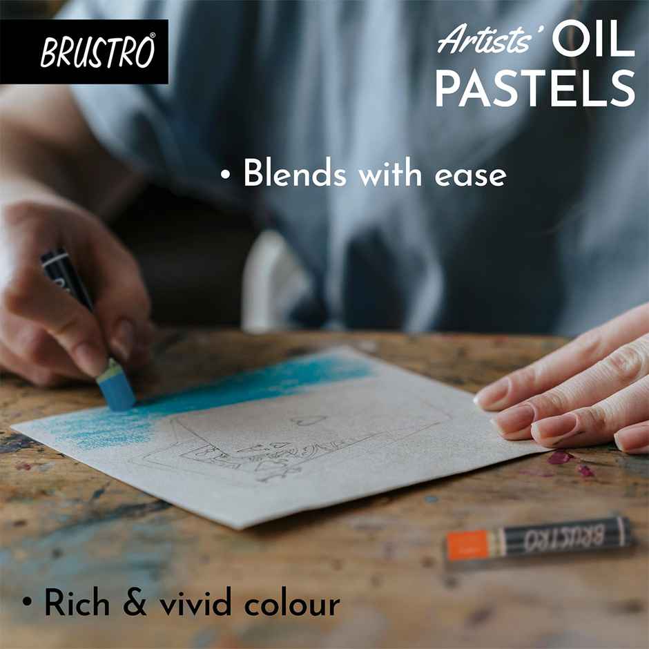 Brustro Artist Oil Pastels Set Of 24 - Regular
