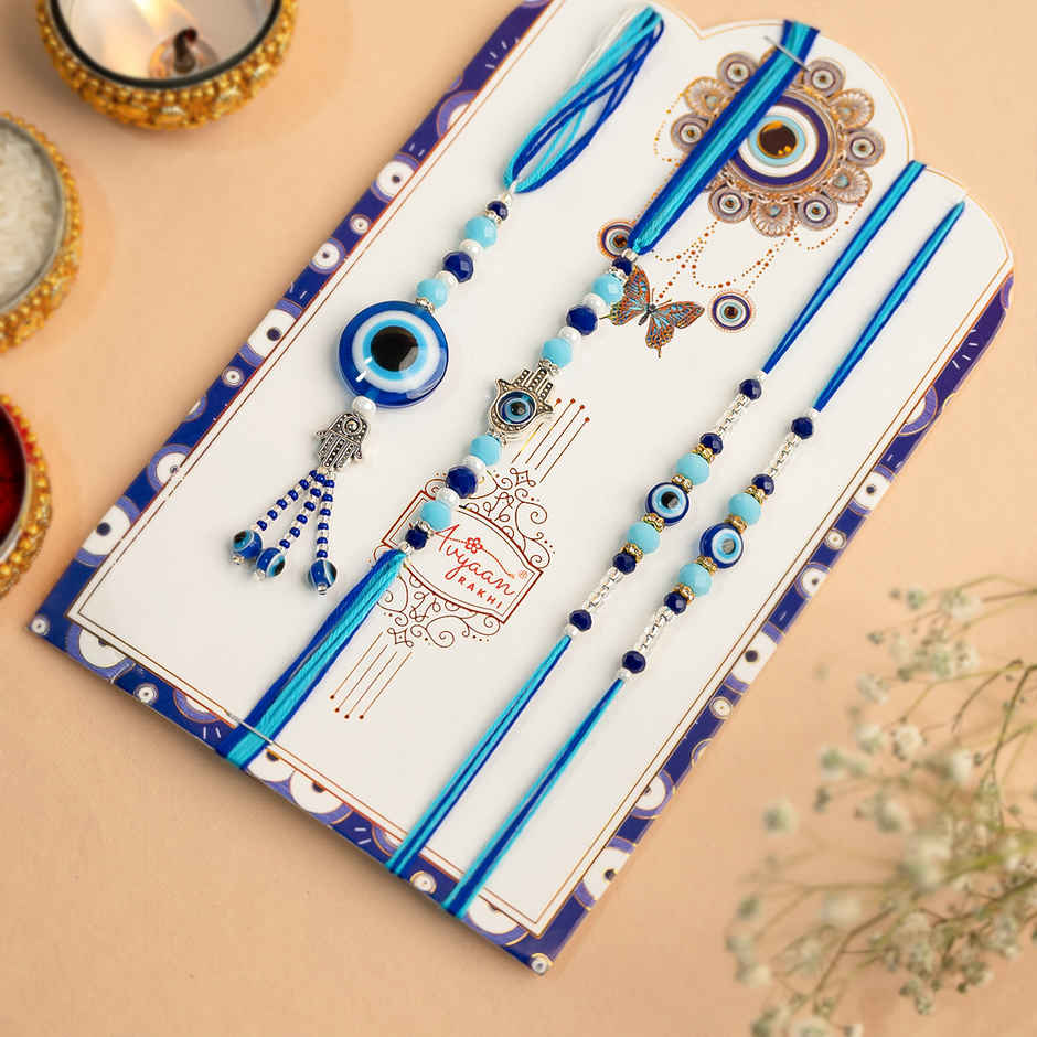 Family Pack Rakhi | Evil Eye | Pack of 4 | Avyaan Rakhi