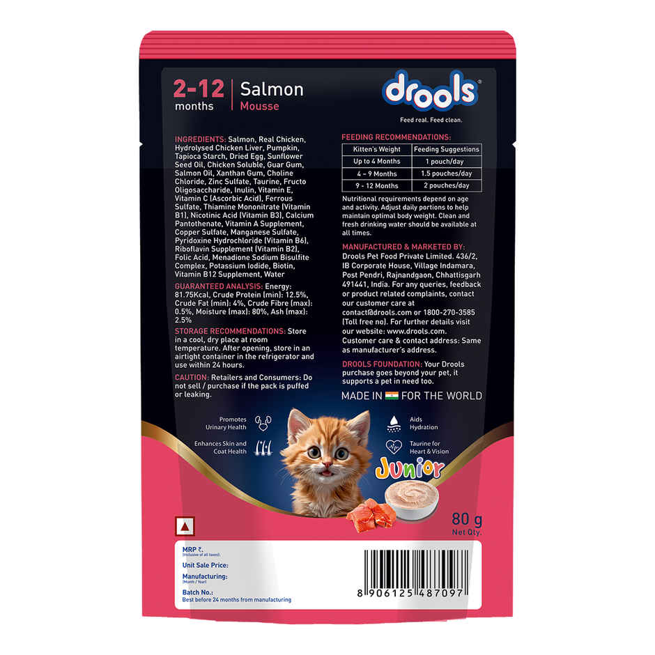 Drools Salmon Mousse Kitten Wet Food