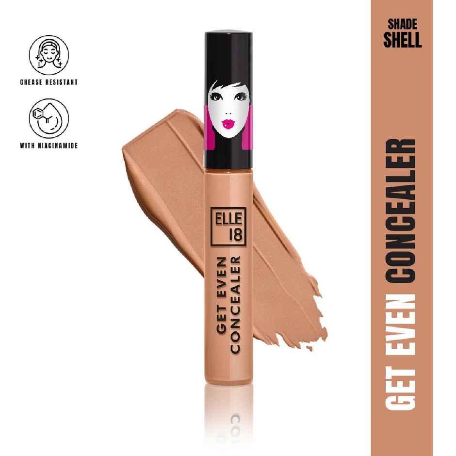 Elle 18 Get Even Concealer | Shell | Buildable Coverage For Dark Spots & Fine Lines