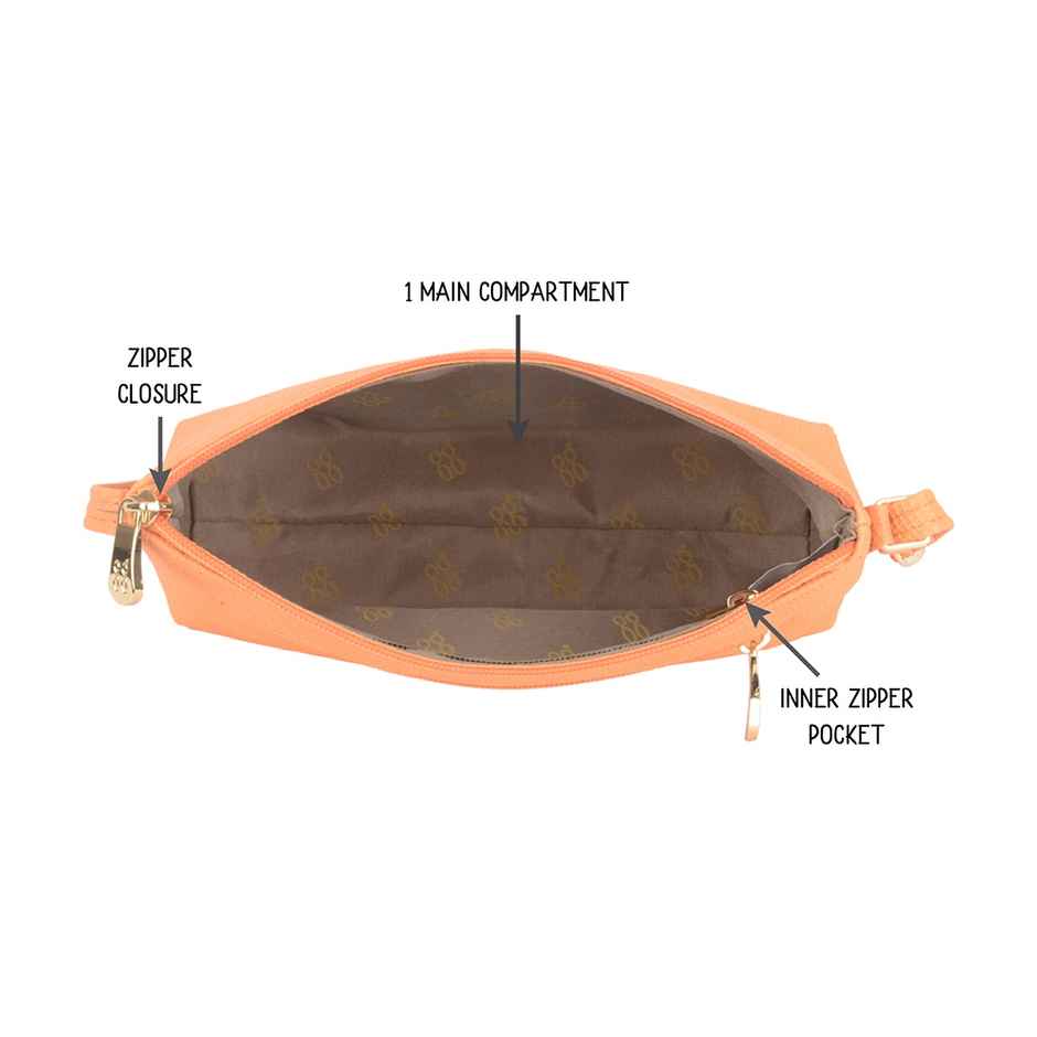 Baggit Women Chomper Sling Bag | Mock Orange