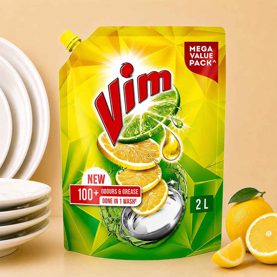 Vim Lemon Dishwash Liquid Gel Refill Pouch