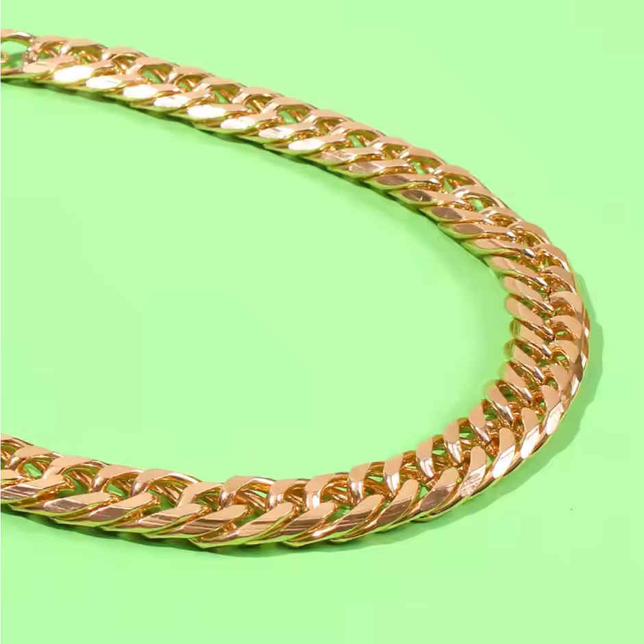 Just Lil Things Exaggerated Style Metal Twist Bucklethick Collarbone Chain | Jltn0449