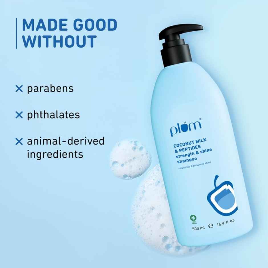 Plum Coconut Shampoo For Dull Hair With Coconut Milk And Peptides