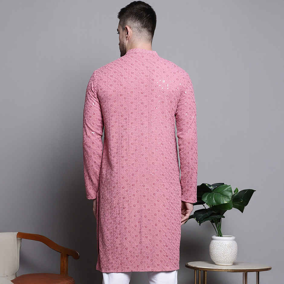 Jompers Men's Kurta | Ko 5006 | Coral - M