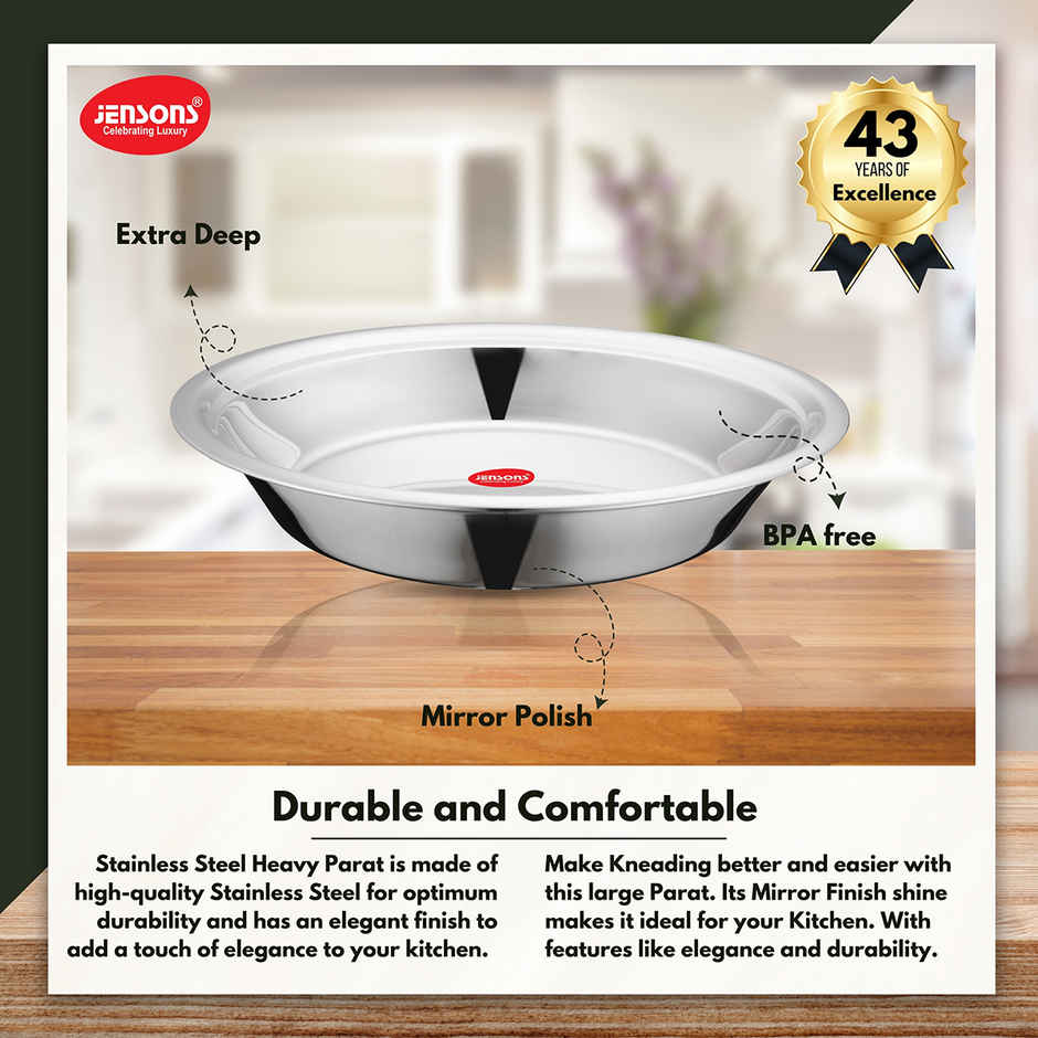 Jensons Stainless Steel Parat no. 14 in, Capacity - 5L