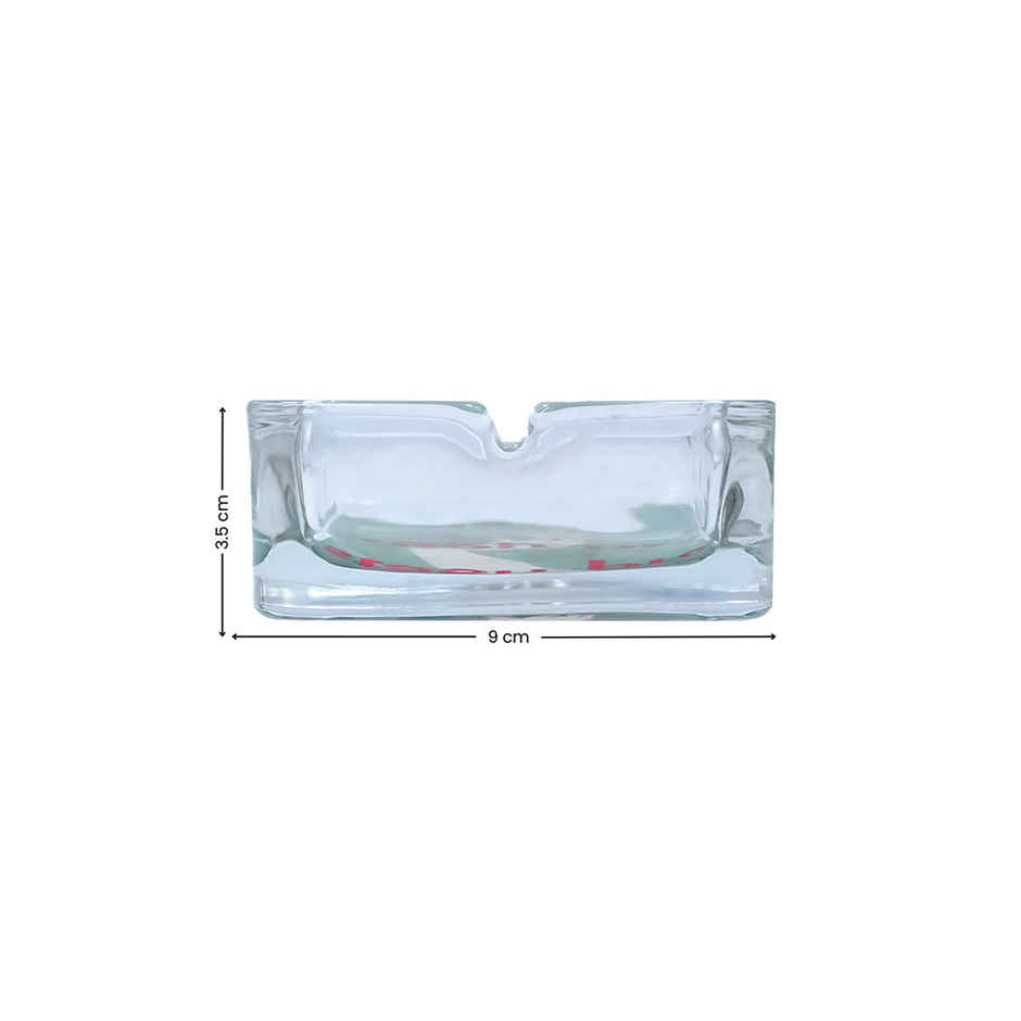 Stash-Pro Square Glass Ashtray