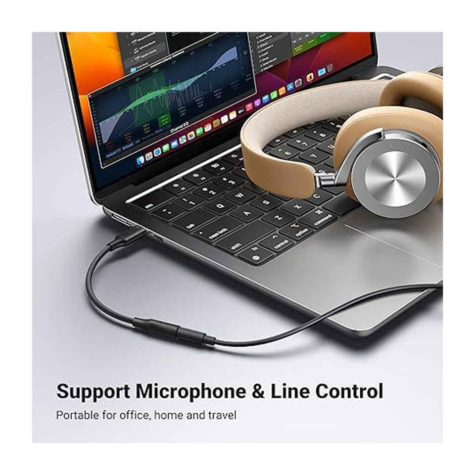 Ailkin Type-C to 3.5mm Audio Jack Connector|Adapter|DAC for Type-C Phones Headphones Converter|Grey