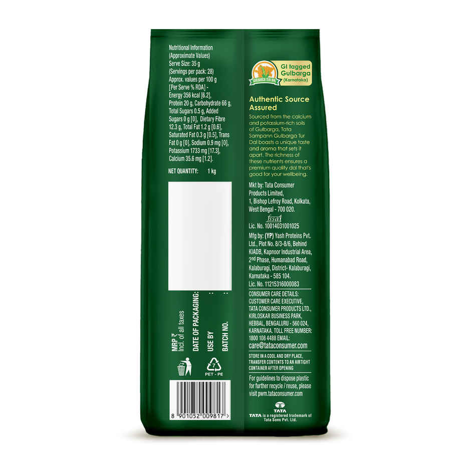 Tata Sampann Unpolished Gulbarga Toor Dal