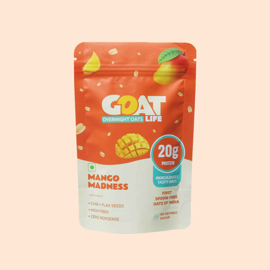 GOAT Life Mango Madness High-Protein Overnight Oats