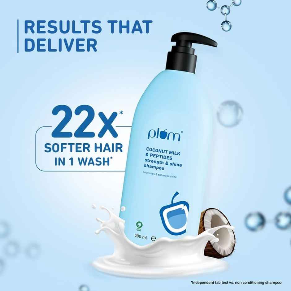 Plum Coconut Shampoo For Dull Hair With Coconut Milk And Peptides