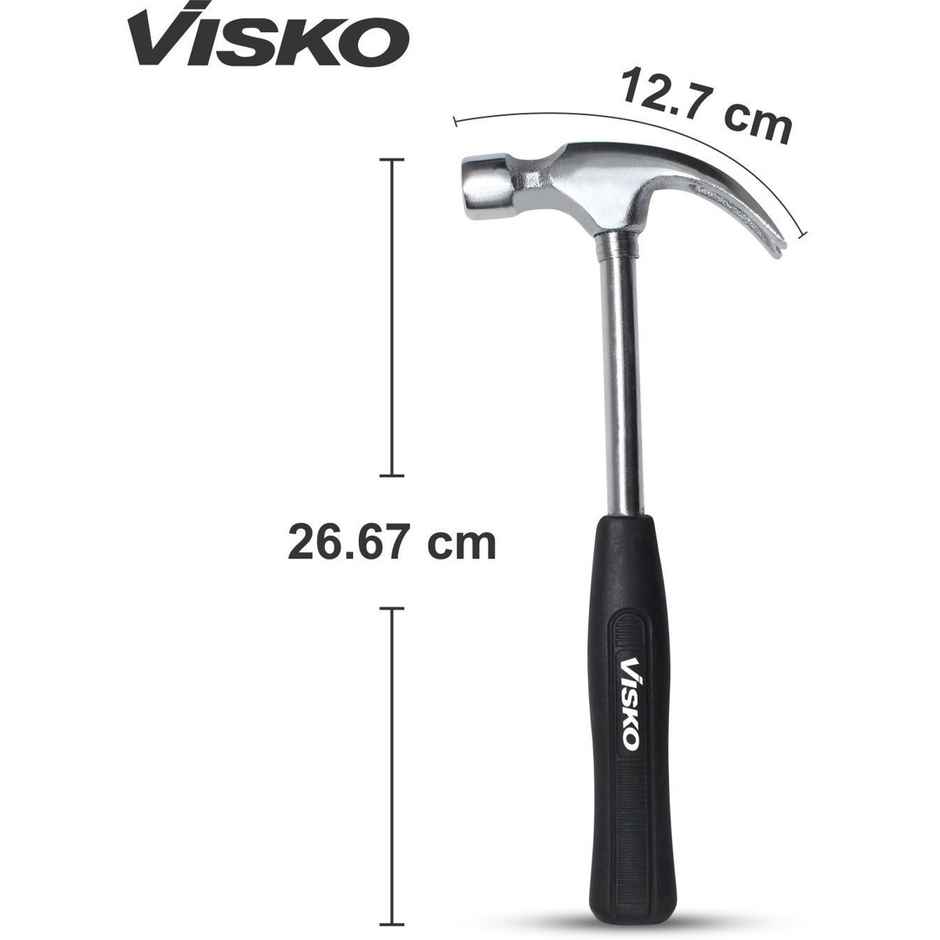 Visko Steel Shaft 12.7Cm Claw Hammer Curved Claw Hammer 0.6 Kg