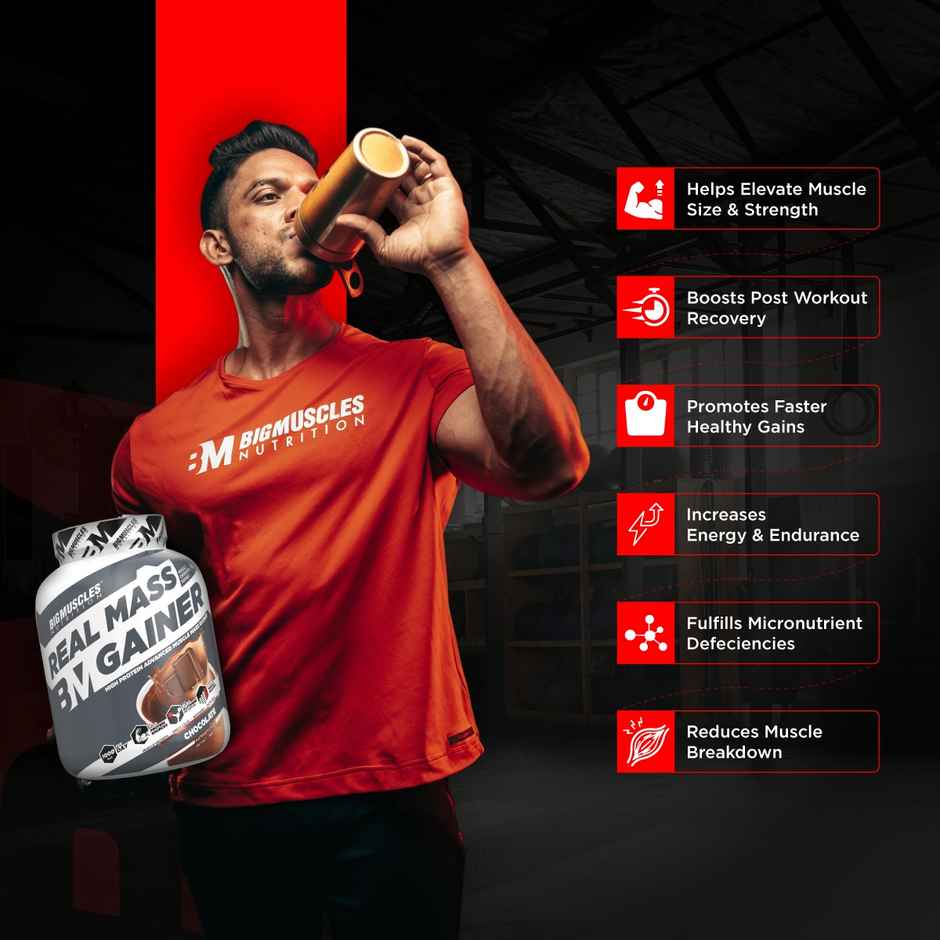 Big Muscles Nutrition Real Mass Gainer | Malai Kulfi