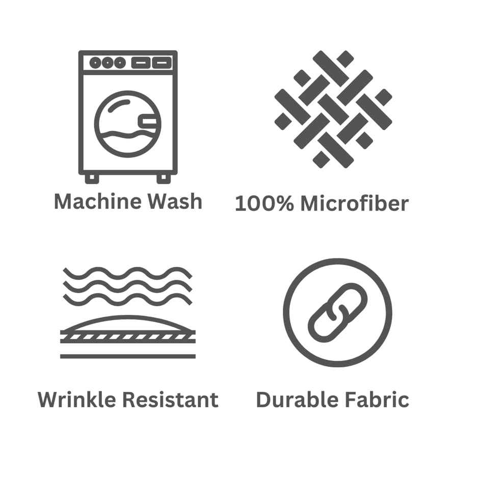 Dream Living Microspread Leafy | 135 Gsm King Size Bedsheet With 2 Pillow Covers | Grey