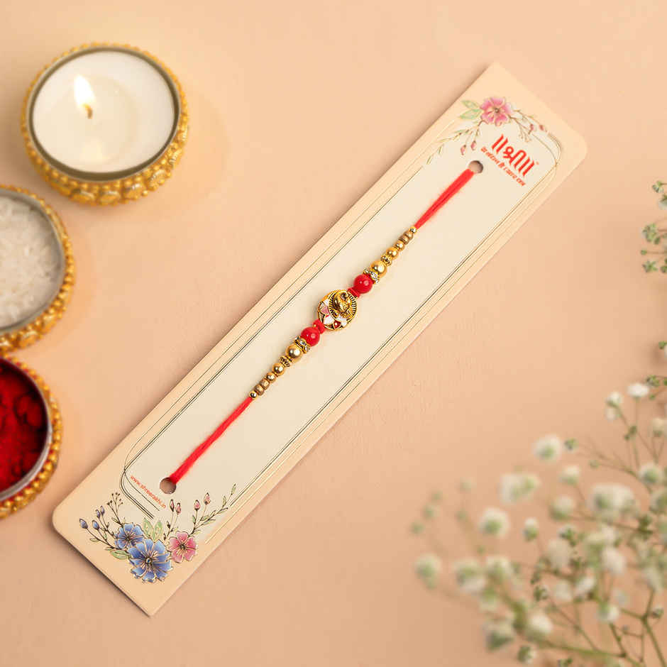 Rakhi for Brother | Lord Ganesh | Religious | Pack of 1 | Shree Rakhi