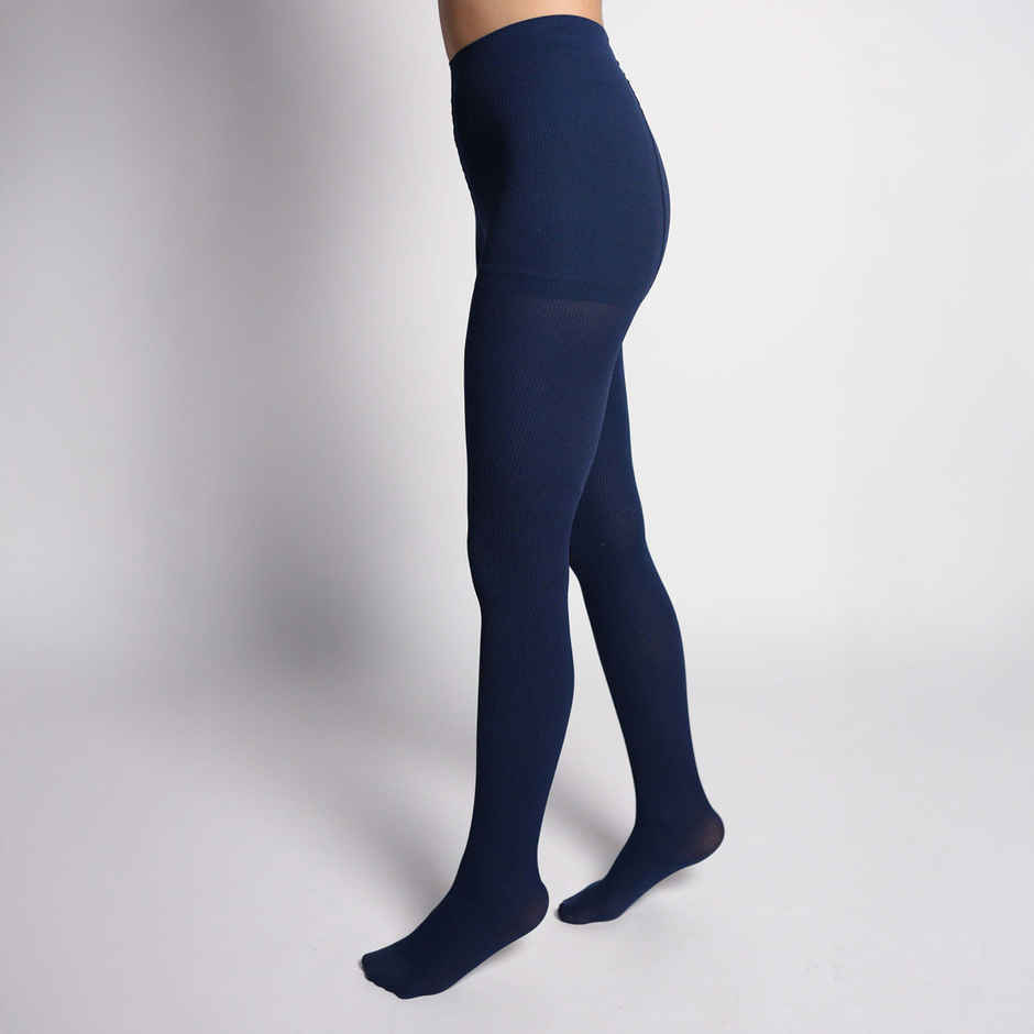 Theater RIbbed Stockings | Navy - Free Size