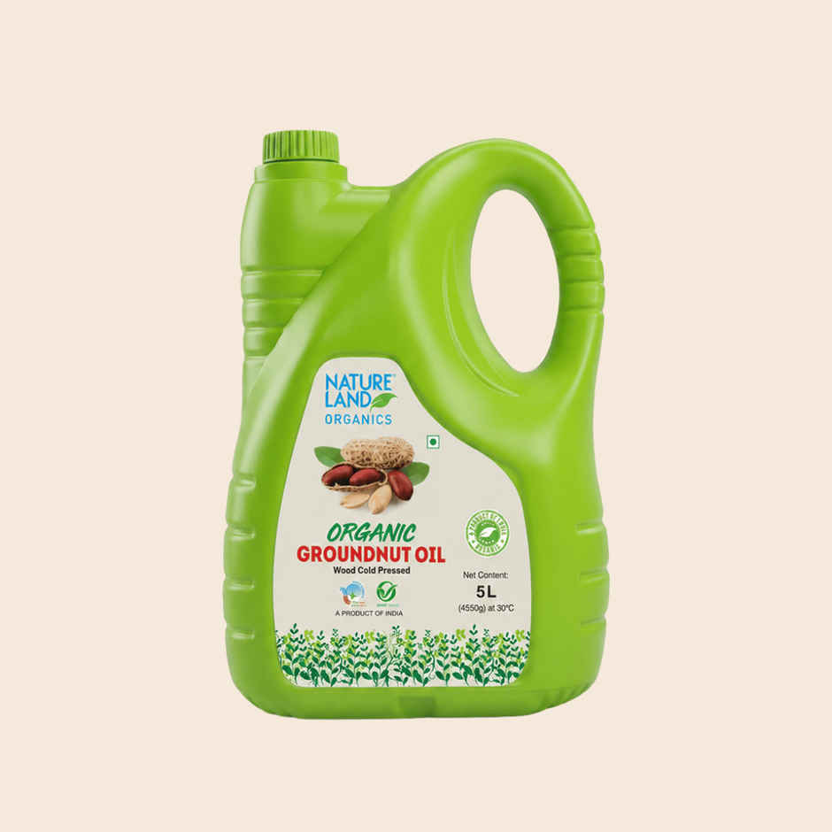Natureland Organics Groundnut (Peanut) Cold Pressed Oil | Healthy Cooking Oil