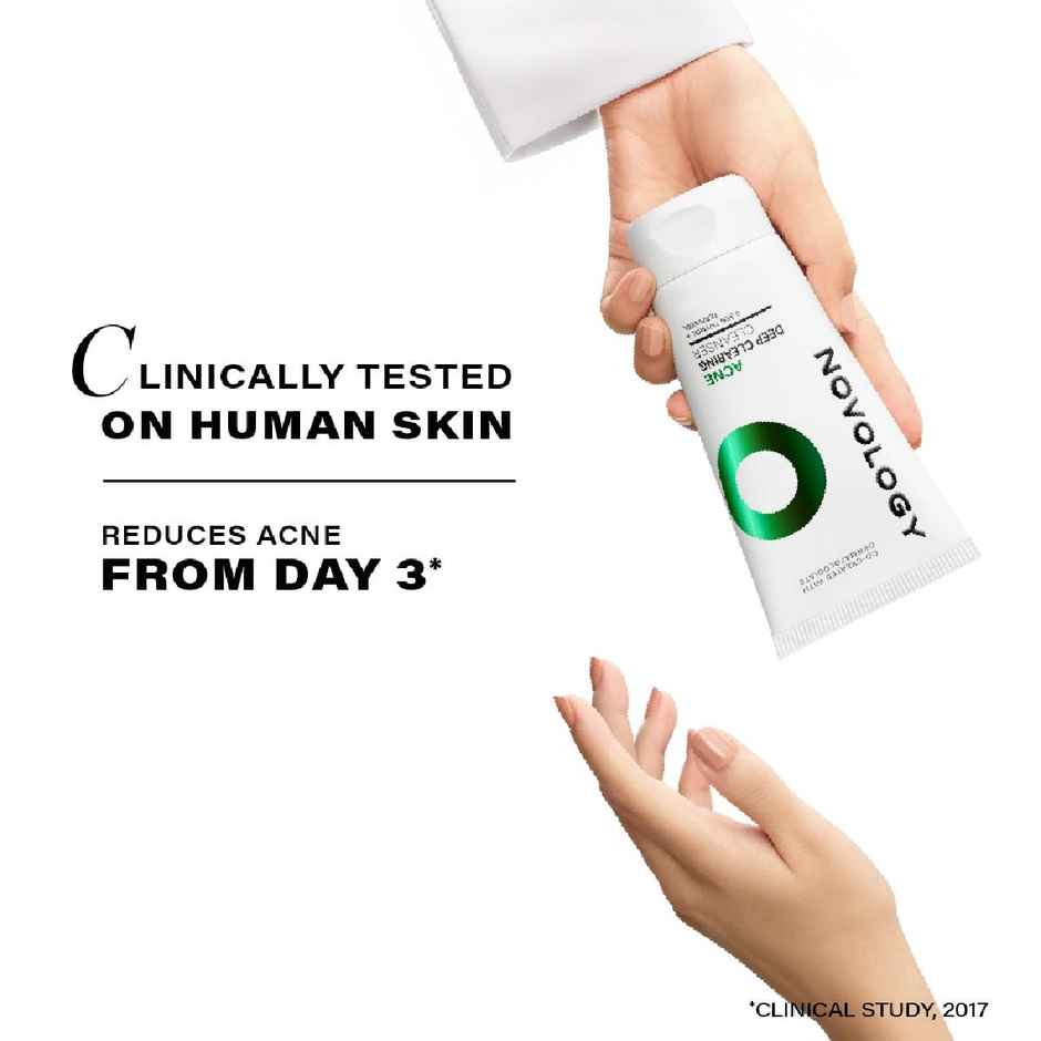 Novology Acne Clearing Face Wash | Face Wash For Acne | Whiteheads | Blackheads | Non-Drying