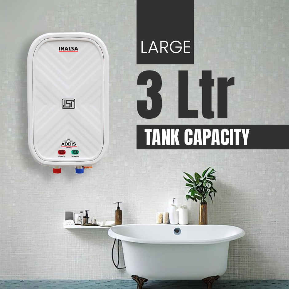 INALSA Addis PO 323 ,3 Liter Instant Water Heater,SS 304 Inner Tank,Faster Heating