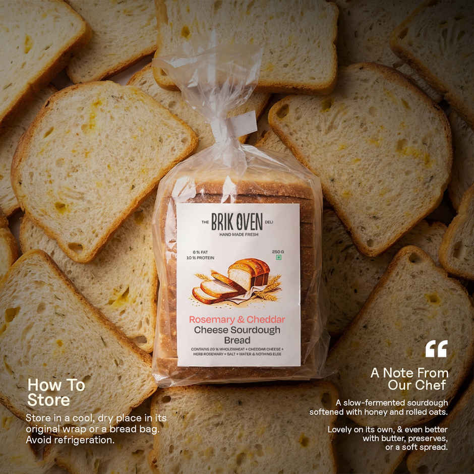 Brik Oven Rosemary & Cheddar Cheese Sour Dough Bread