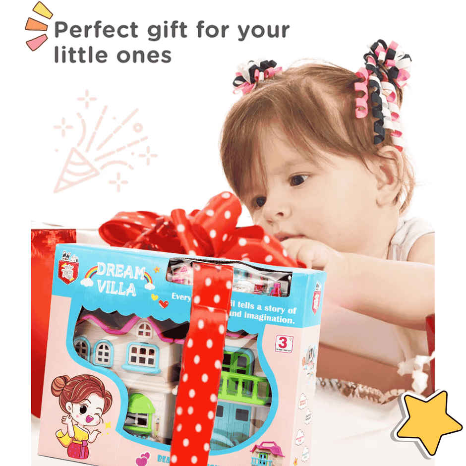 Toytales Doll House | Play Set | Toys For Girls | Kids Dollhouse With Furniture Toy Set