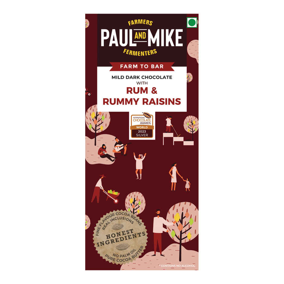 Paul & Mike 64% Dark with Rum & Rummy Raisins