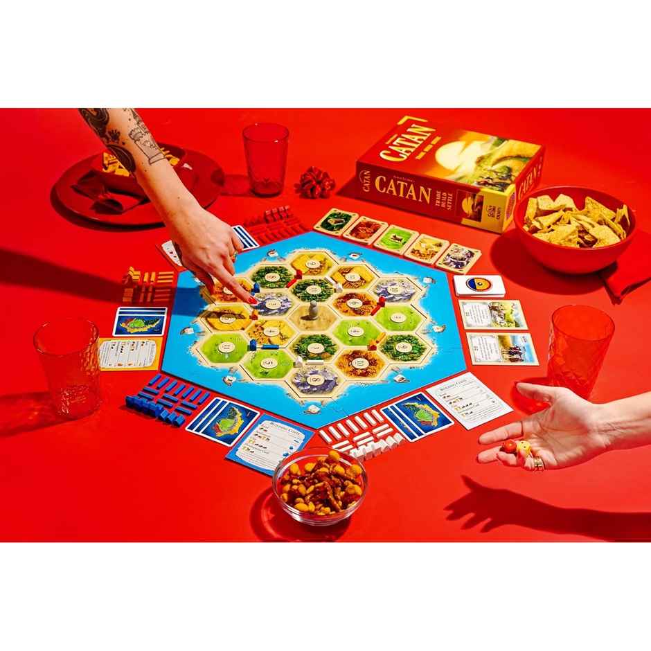 Funskool - The Original Catan adults and family adventure board game ages 10+ for 3 to 4 players