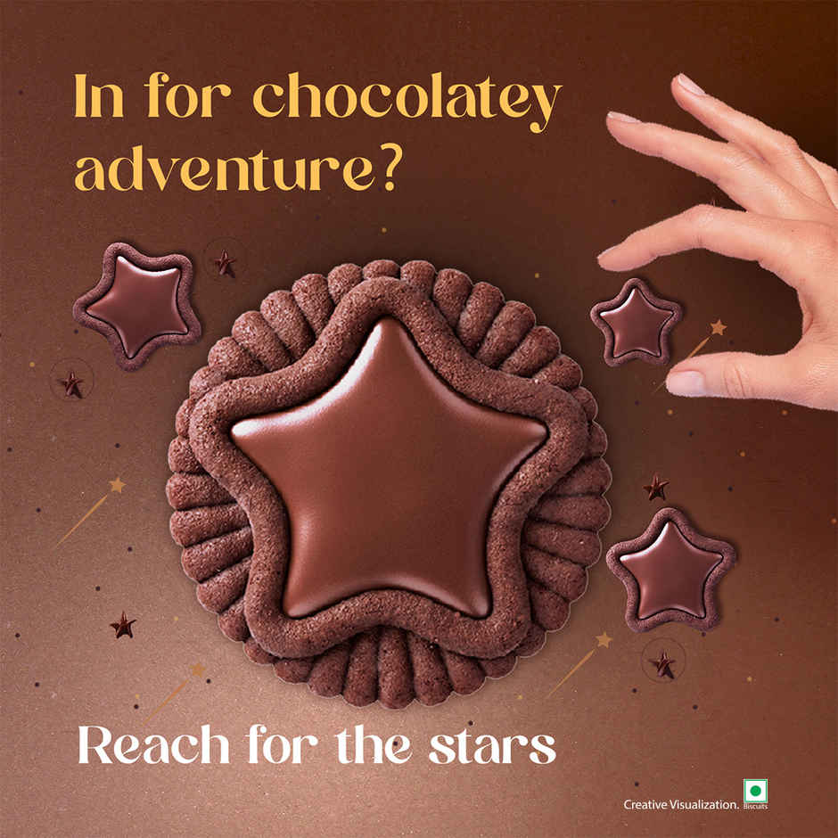 Britannia Pure Magic Choco Stars | Chunky Choco Topped Cookie