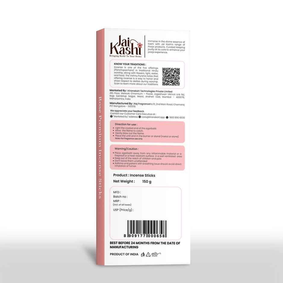 Jai Kashi Rose Premium Incense Stick