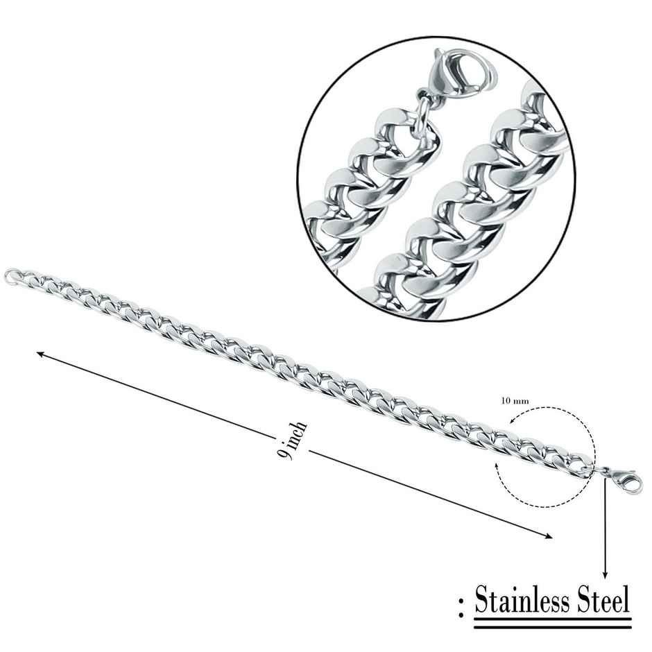 Fashion Frill Men's InterLlink Bracelet Silver Regular