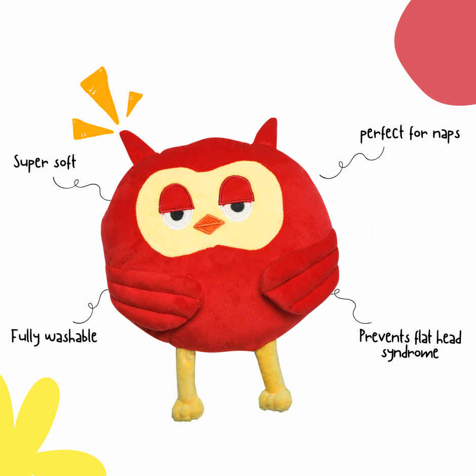 Toytales Owl Cushion Red