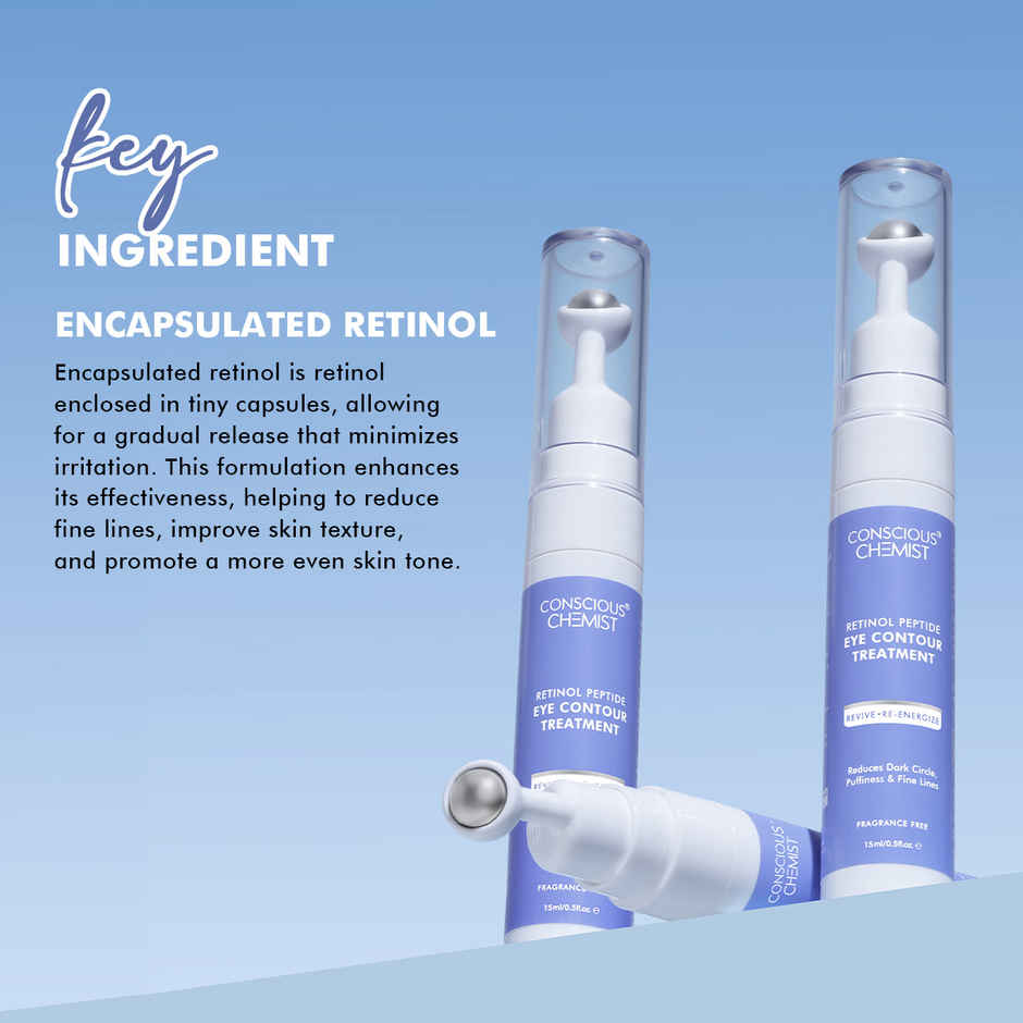 Conscious Chemist Retinol Peptide Under Eye Cream (Serum) For Dark Circles & Puffines