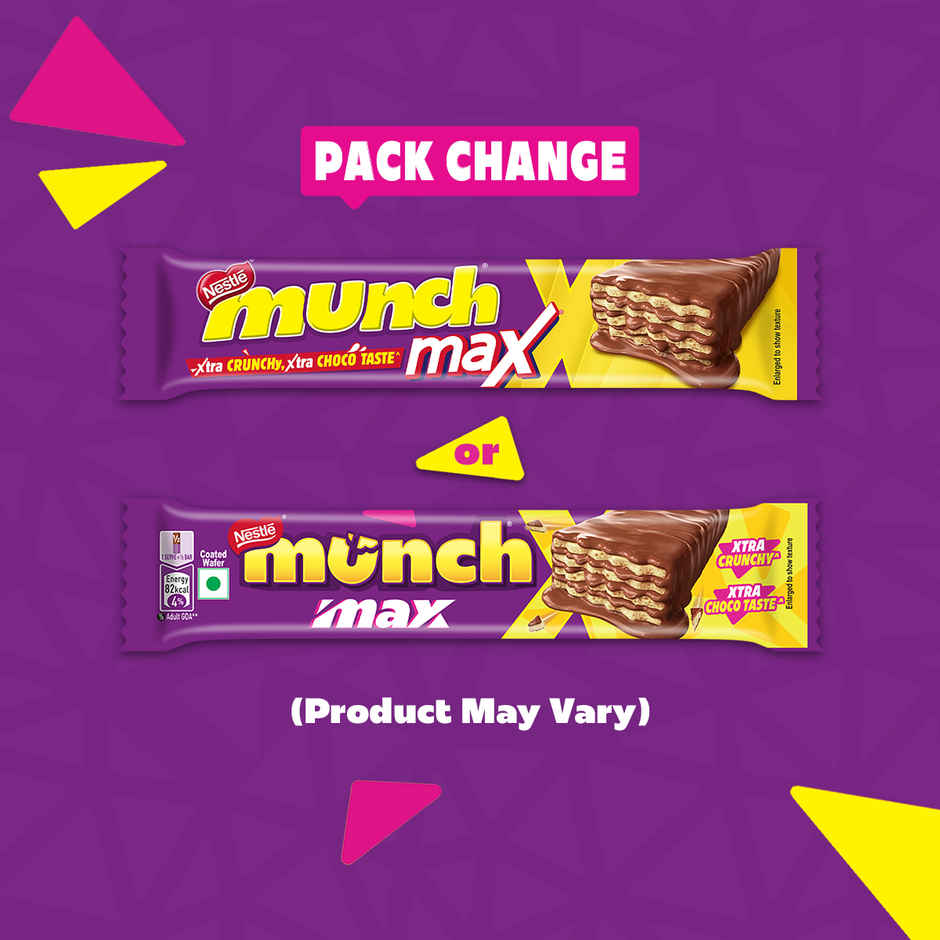 Nestle MUNCH MAX Choco Coated Crunchy Wafer Bar Chocolate