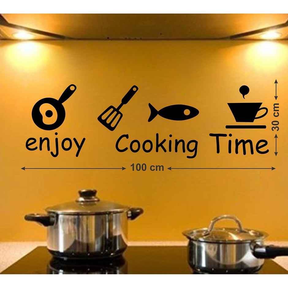 BAY6 Cooking Quotes Self Adhesive Sticker - 100cm - | Pack Of 1