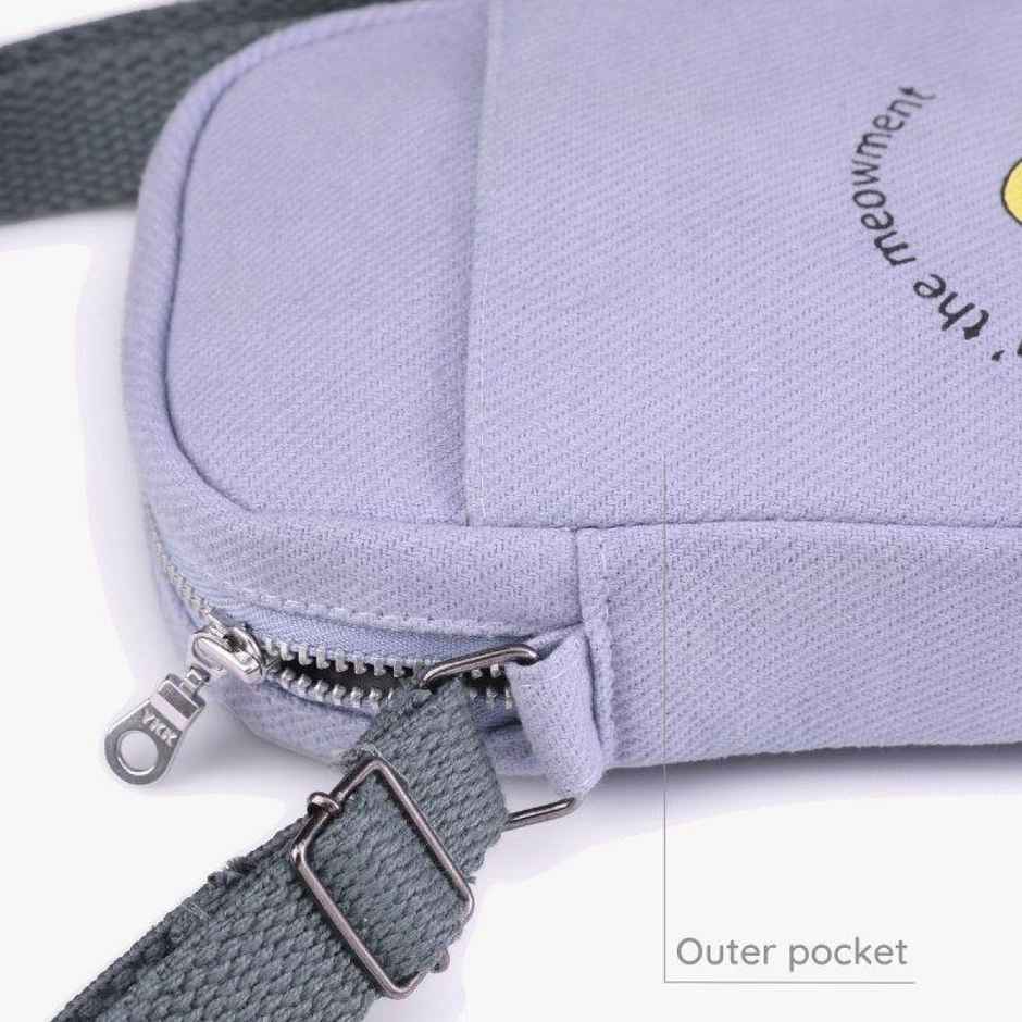 Ecoright Unisex Graphic Cotton 1.5 L Phone Bag | Meowment - One Size