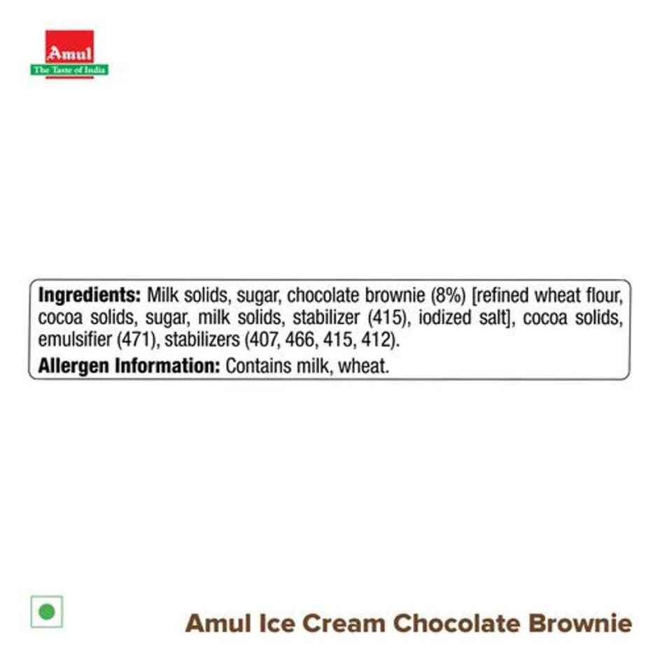 Amul Chocolate Brownie Ice Cream Tub | Rich & Creamy