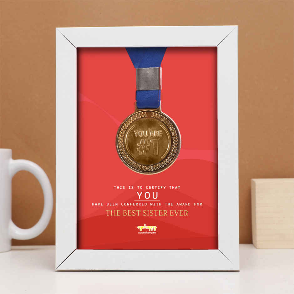 Happy Mail Medal Frame For Sis