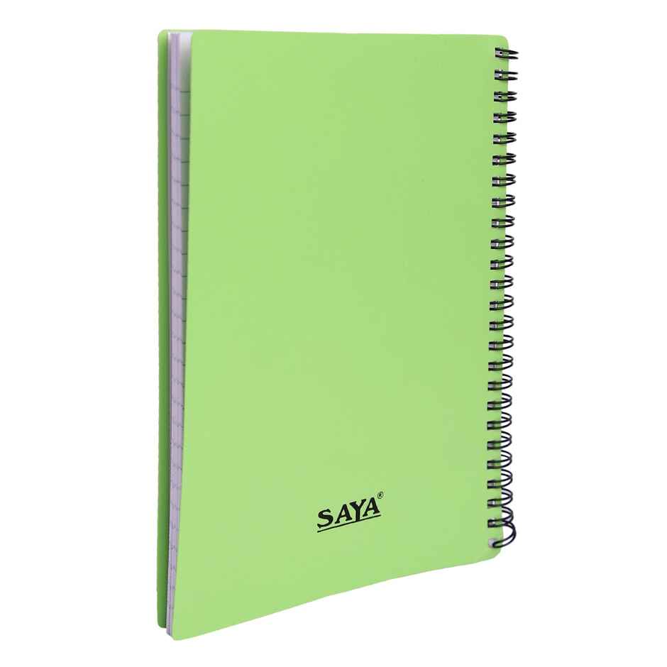 Saya A5 Spiral bound Single Line Notebook 1 Subject (160 Pages, 21 x 14 cm, Assorted Designs)