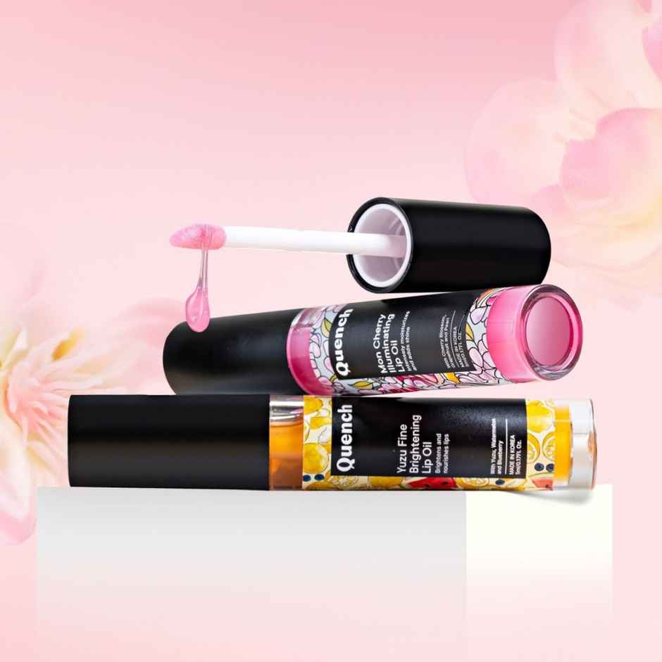 Quench Botanics Mon Cherry Illuminating Lip Oil (Pink), 5ml
