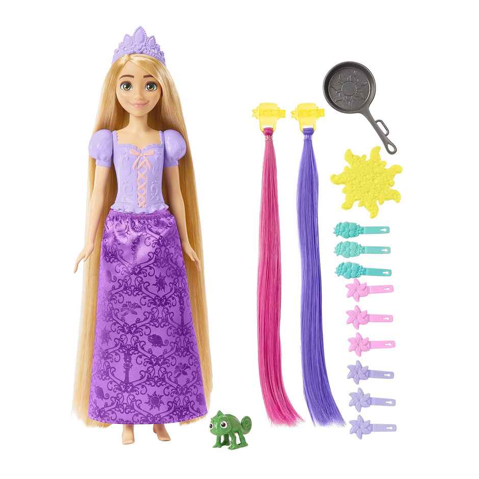 DISNEY PRINCESS HAIR RAPUNZEL DOLL, 3Y Plus, Multicolour