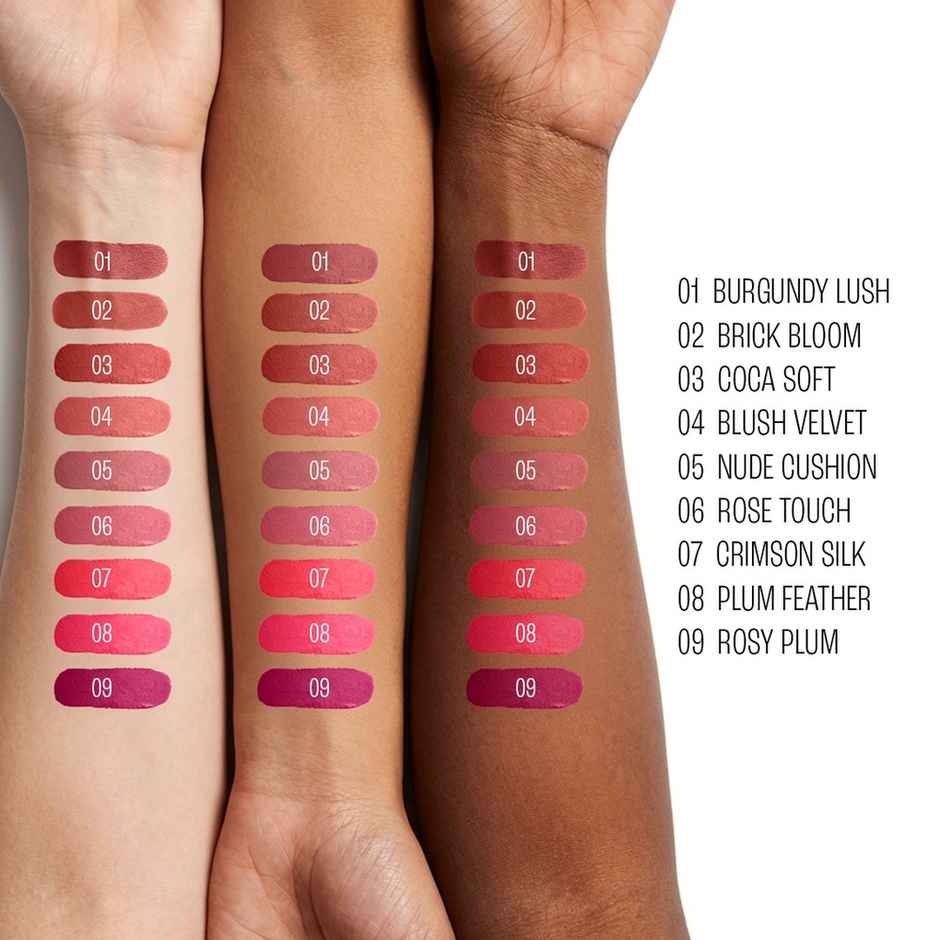 Lakme Double Duty Lip & Cheek Mousse Matte Lipstick & Soft Blush, Rosy Plum
