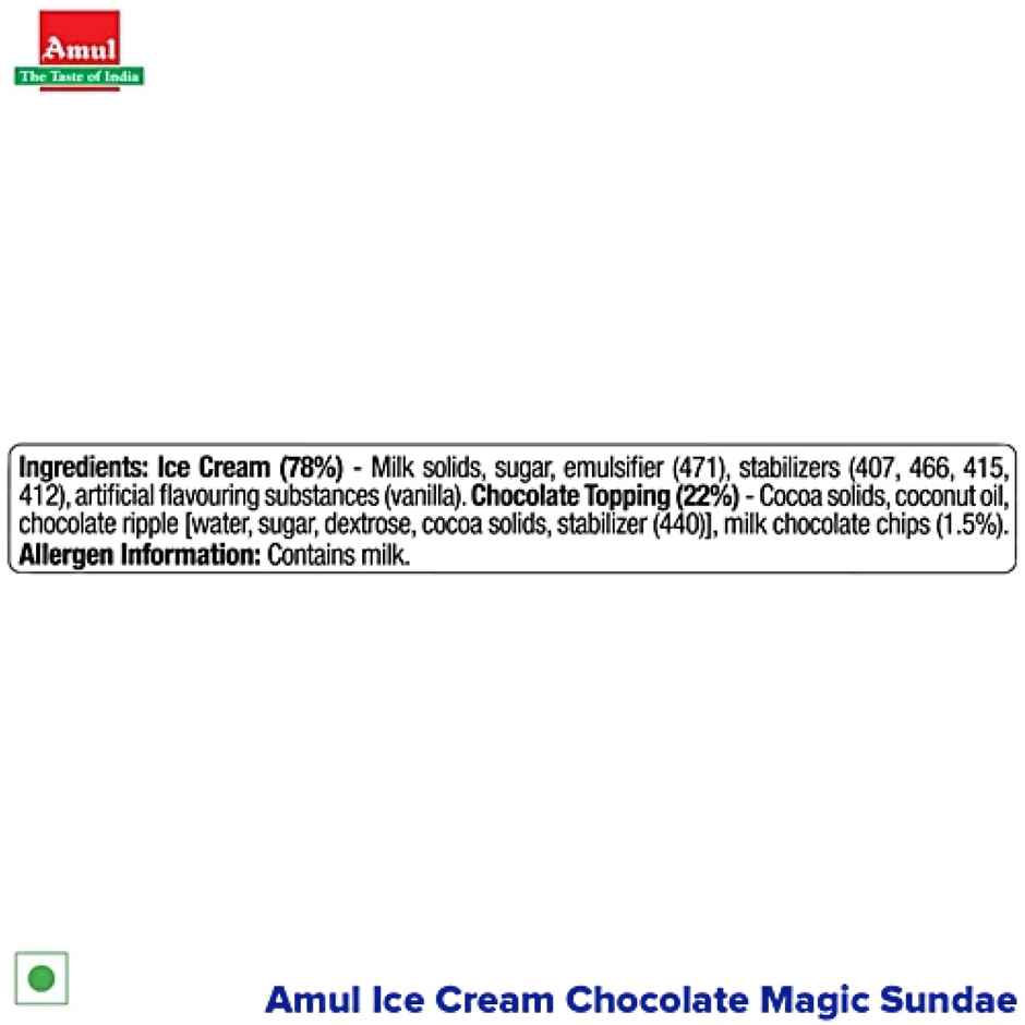 Amul Chocolate Magic Sundae Ice Cream Tub Combo